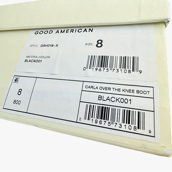 Good American Carla Over The Knee Vegan Leather Boots NWT NWOB - Picture 7 of 10